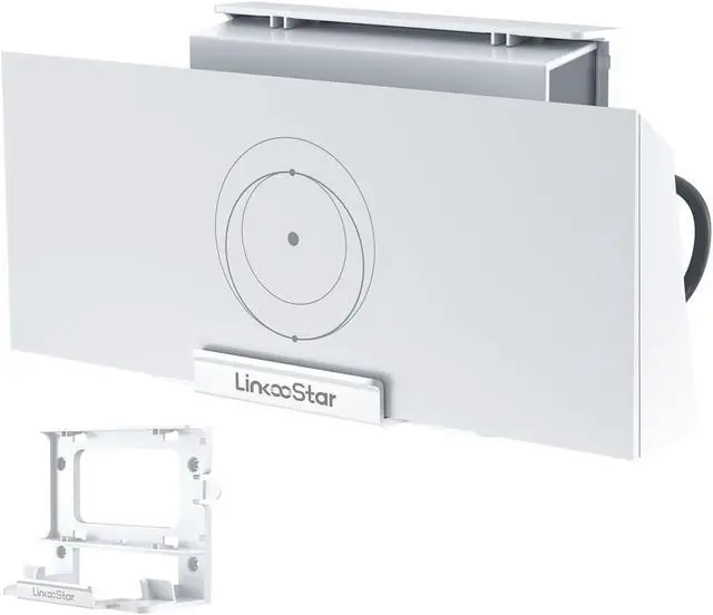 Main image of 2 in 1 Starlink Gen 3 Router Mount, All in One Starlink V3 Mesh Router and Power Supply Mounting Kit, Space Saving, Cable Storage, ABS, Linkoostar Starlink Standard Router Mount Ideal for Home, Boats