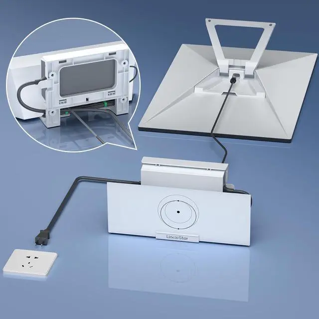 Alt view image 3 of 5 - 2 in 1 Starlink Gen 3 Router Mount, All in One Starlink V3 Mesh Router and Power Supply Mounting Kit, Space Saving, Cable Storage, ABS, Linkoostar Starlink Standard Router Mount Ideal for Home, Boats