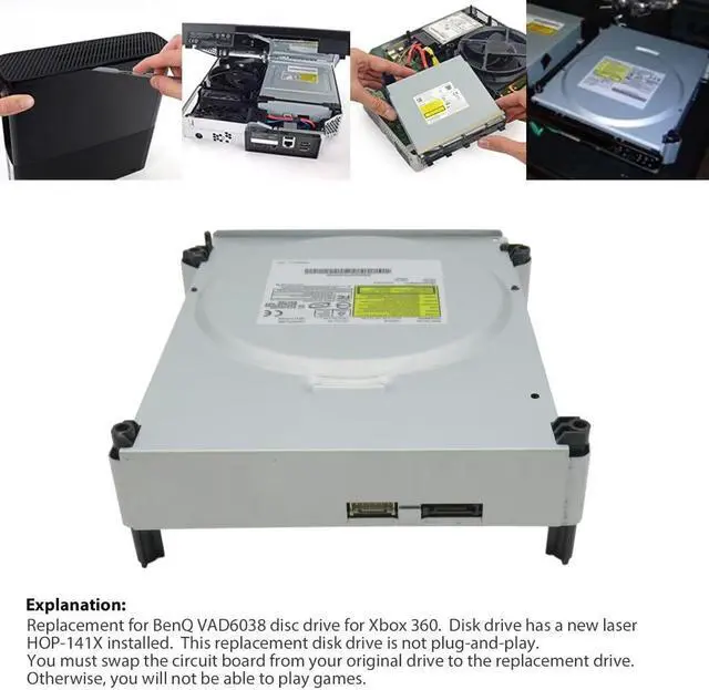 Alt view image 3 of 5 - Gxcdizx Replacement Disc DVD Drive for Xbox 360 BenQ VAD6038 HOP-141X