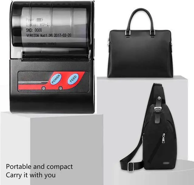 Alt view image 4 of 5 - Hilitand Portable Handheld Thermal Receipt Printer 80mm Second Printing Speed with 203dpi Resolution Shipping Label Printer