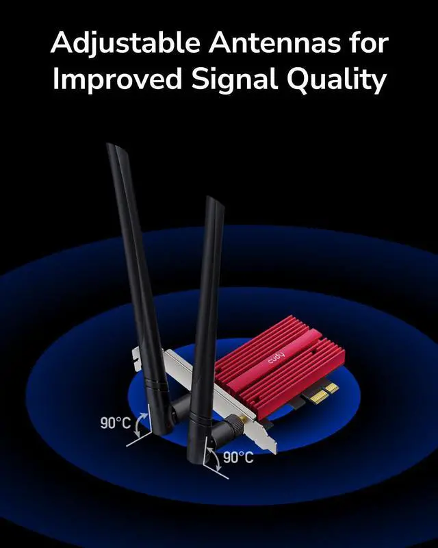 Alt view image 5 of 5 - Cudy WiFi 7 BE9300 WE9300 PCIe WiFi Card for PC, 6GHz Tri-Band Wireless Adapter, Intel BE200 Chipset, Bluetooth 5.4, WPA3, Easy Installation