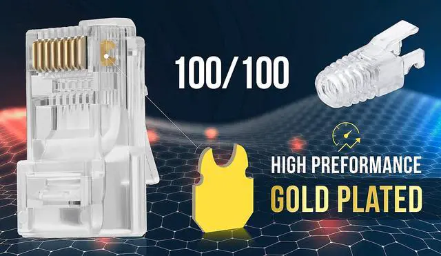 Alt view image 2 of 5 - GTZ Bundle - 2 Items: RJ45 Crimp Tool + RJ45 Cat6 Pass Through Connectors and Strain Relief Boots - Pack of 100/100