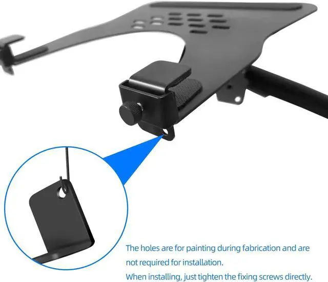 Alt view image 3 of 5 - HILLPORT Monitor Arm Laptop Tray Holder Bracket Tablet White 10-16 inch Vesa 75 mm and 100 mm Mounting Plate with Sliding Pad Black XY360B