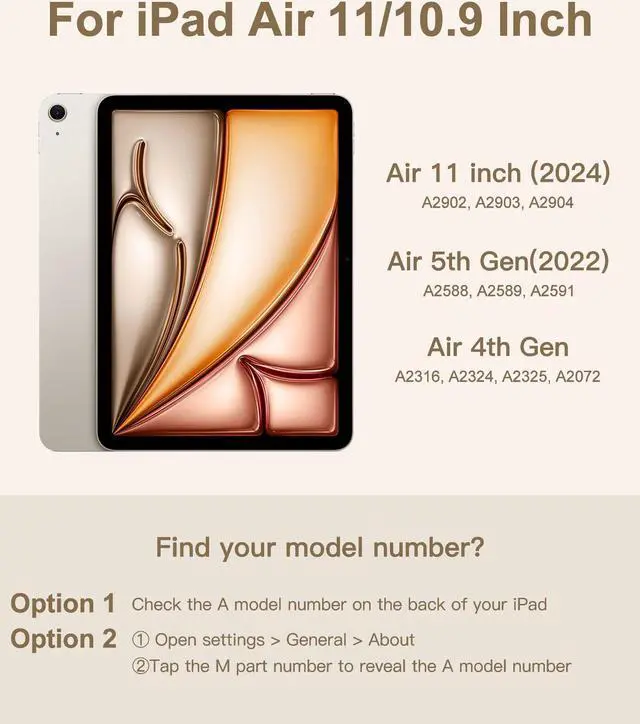 Alt view image 2 of 5 - Harvopu Compatible with iPad Air 11 Inch & Air 5th/ Air 4th Generation Case with Keyboard - Multi-Touch Trackpad, 7-Color Backlit, Detachable Folio Cover for Air 11-inch M3/M2 (2025/2024) (Starlight)