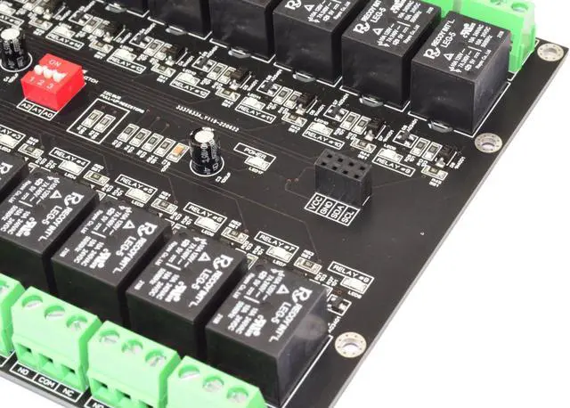Alt view image 3 of 5 - 16 Channel I2C Interface Electromagnetic Relay Module for Arduino Raspberry 3.3V 5.0V Maximum Current per Relay - 10A Peak On Board LED Indicator with PCF8575 chip