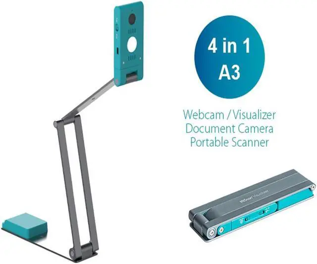 Alt view image 3 of 5 - IRIScan Visualizer Webcam Document Camera v7:4K UltraHD-13MP,4in1,Free Readiris PDF OCR,visualizer,Scanner A3,Portable Scanner,Web Conferencing,Distance Learning,AI Micro,Led,USB,WinMac