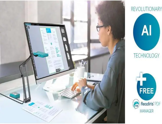 Alt view image 5 of 5 - IRIScan Visualizer Webcam Document Camera v7:4K UltraHD-13MP,4in1,Free Readiris PDF OCR,visualizer,Scanner A3,Portable Scanner,Web Conferencing,Distance Learning,AI Micro,Led,USB,WinMac