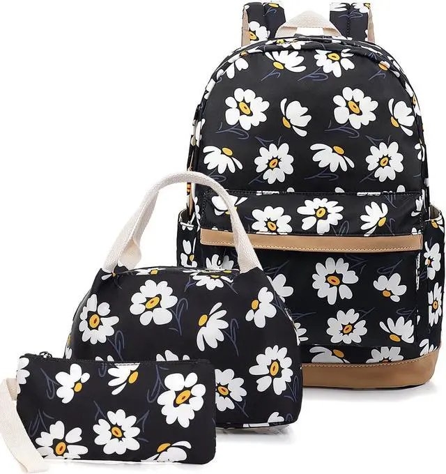 Main image of HUHUTU School Bag Set, Daisy Laptop Backpack Lunch Bag Pencil Case