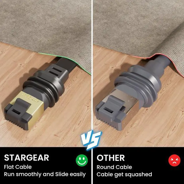 Alt view image 3 of 5 - STARGEAR for Starlink Gen 3 Flat Cable, 100FT Hidden Cord Compatible with Starlink Standard Rev. 4 and Mini, Extreme Slim Cable Shielded for Window Door (30M/100FT)