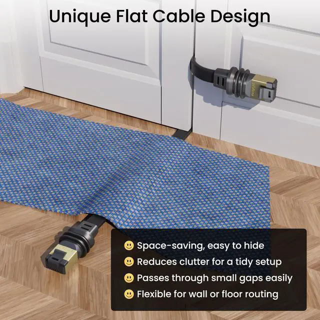 Alt view image 5 of 5 - STARGEAR for Starlink Gen 3 Flat Cable, 100FT Hidden Cord Compatible with Starlink Standard Rev. 4 and Mini, Extreme Slim Cable Shielded for Window Door (30M/100FT)