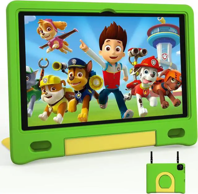 Main image of JREN Kids Table 10.1" Android 14 Tablet for Kids64GB StorageOcta-CoreWiFi CamerasParental ControlKids ContentCase Included Great Gift for Children Ages 3-12 Years Old Green