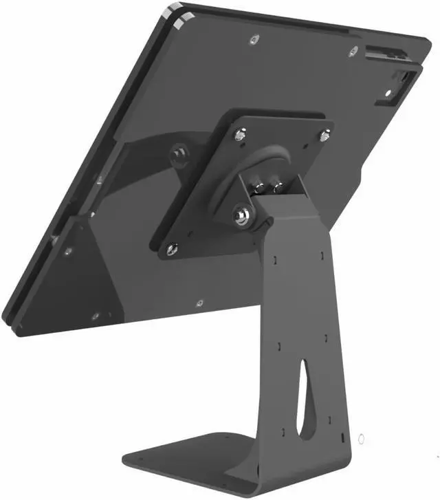 Alt view image 4 of 5 - TABcare Anti-Theft Acrylic Case with 360 Rotate 180 Swivel Metal Desktop Stand & 90-Degree Charge Cable for Apple iPad 10 10.9 (Black)