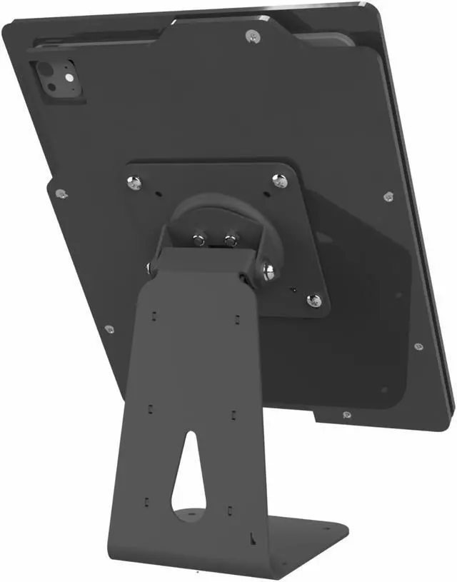 Alt view image 5 of 5 - TABcare Anti-Theft Acrylic Case with 360 Rotate 180 Swivel Metal Desktop Stand & 90-Degree Charge Cable for Apple iPad 10 10.9 (Black)