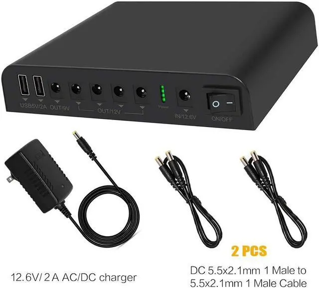 Alt view image 4 of 5 - TalentCell Mini UPS Uninterrupted Power Supply 27000mAh 97.2Wh Lithium ion Backup Battery Pack with DC 12V/9V and 18W USB-A/USB-C PD Output for Router/Modem/LED Light, CCTV Camera, Smartphone and more