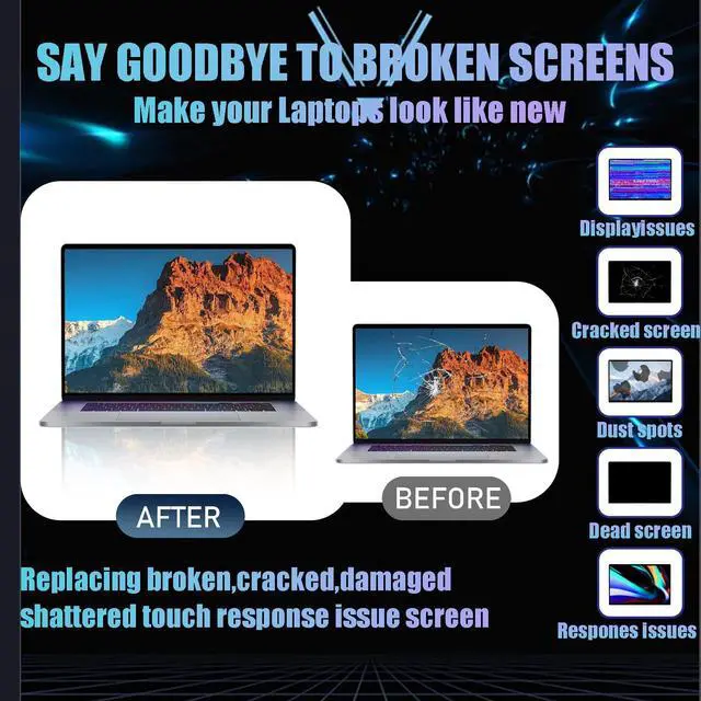 Alt view image 5 of 5 - JYY A2681 Screen Replacement for Mac14,2 MacBook Air 13.6" M2 2022 A2681 EMC 4074 13.6 inches 2560x1664 Full LCD Screen Display Complete Assembly(Starlight)