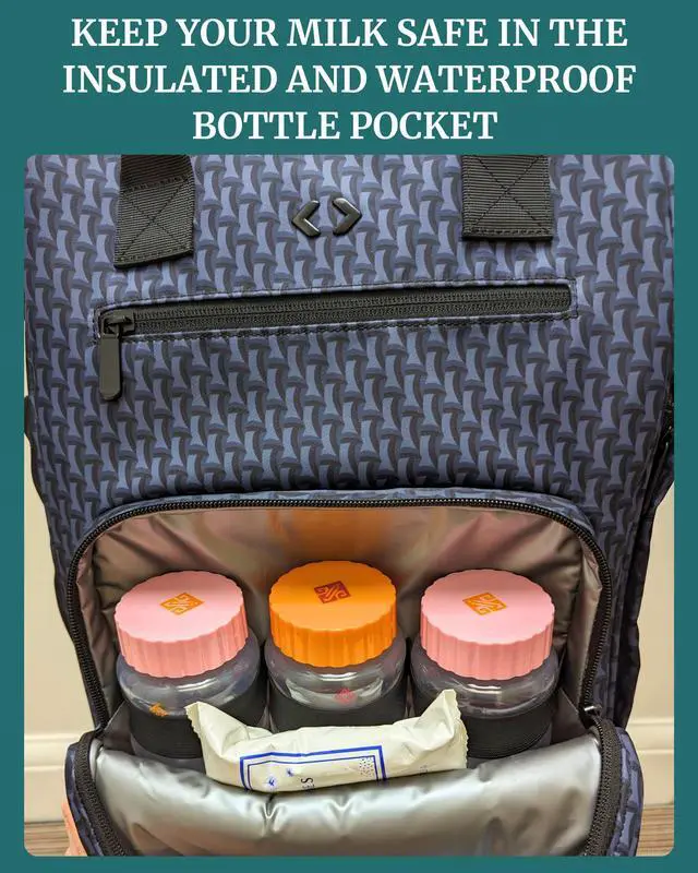 Alt view image 4 of 5 - IDAHO JONES Breast Pump Bag Backpack with Insulated Cooler - Fits Spectra, Motif, All Portable, Wearable Breast Pumps - Chertsey