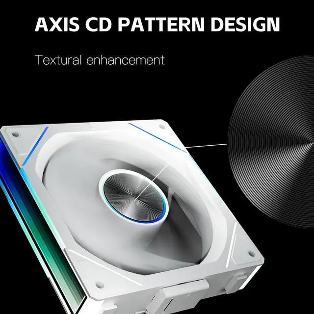 Alt view image 4 of 5 - ICOLER UNI Fan JM-SE 3IN1 120 Reverse Fan White Edition Infinity Mirror Module Daisy-Chain 5V ARGB Fan 120mm Triple Pack Suitable for Computer Case & CPU Cooling
