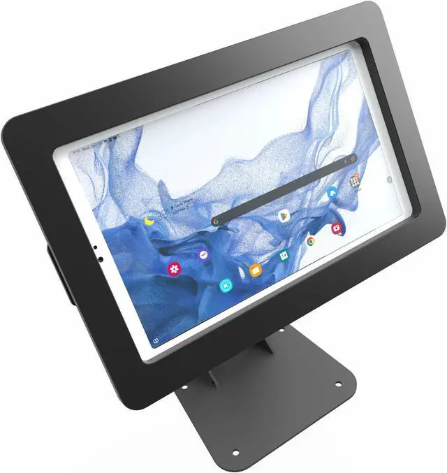 Alt view image 3 of 5 - TABcare Anti-Theft Acrylic Case with 360 Rotate 180 Swivel Metal Desktop Stand & 90-Degree USB C Cable for Samsung Galaxy TAB A7 Lite 8.7" Tablet (Black)
