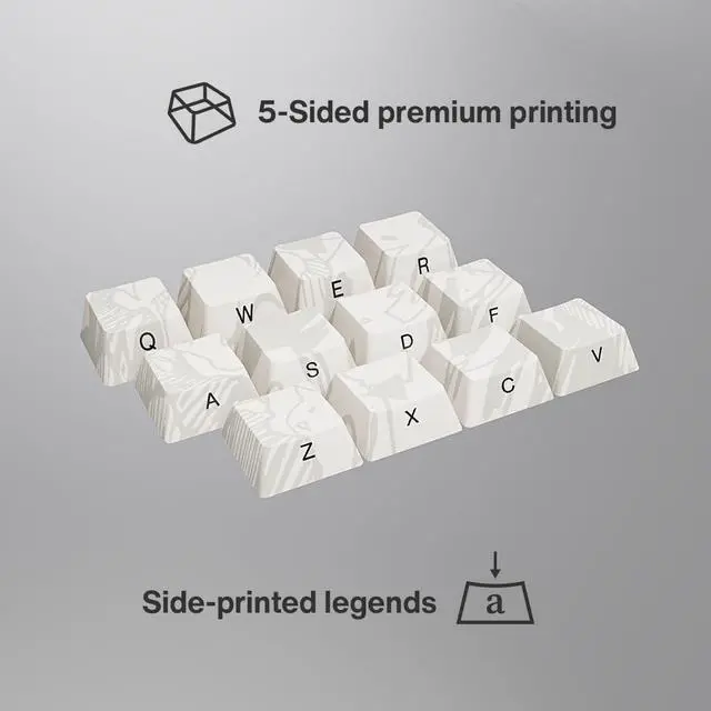 Alt view image 4 of 5 - Star Wars Boba Fett PBT Dye Sub Keycaps for Mechanical Gaming Keyboards, Cherry MX Switches, Custom Side Print, ANSI ISO Support, US Layout - Officially Licensed