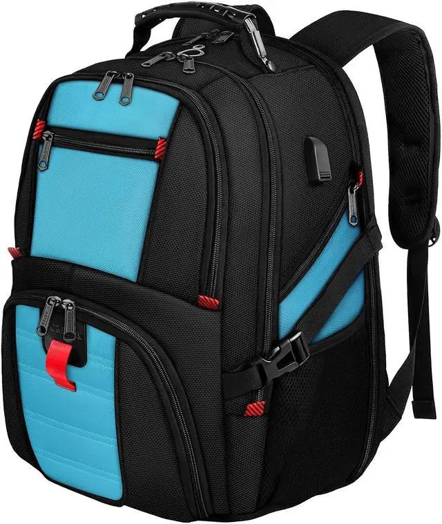 Main image of YOREPEK Travel Backpack, Extra Large 50L Laptop Backpacks for Men Women, Water Resistant College Student Bookbag Airline Approved Business Work Bag with USB Charging Port Fits 17 Inch Computer, Blue