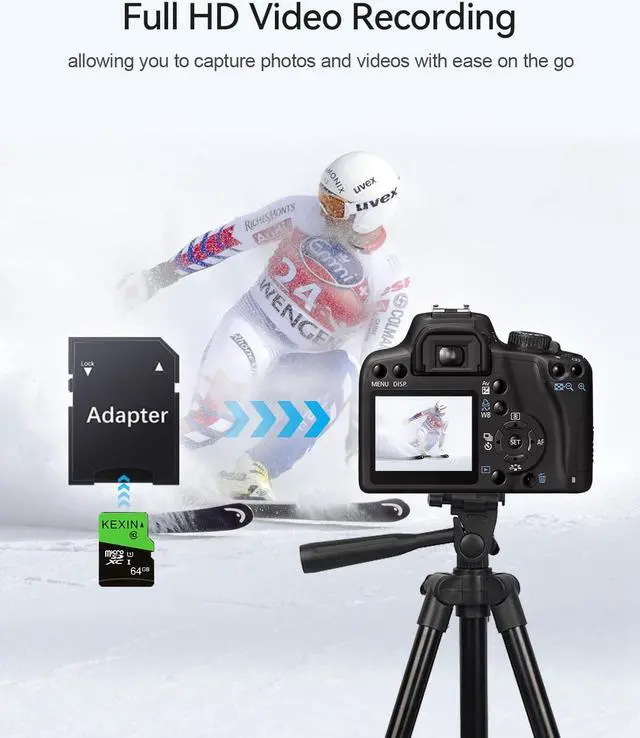 Alt view image 5 of 5 - KEXIN 64GB Micro SD Card 10 Pack with SD Adapter microSDXC Memory Card UHS-I C10 U1 Micro SD Cards Bulk Full HD High Speed TF Card for Smartphone Tablet Action Camera Dash Cam Game Console, 10Pack 64G