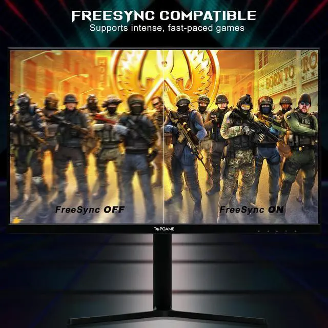 Alt view image 4 of 5 - TopGame 27-Inch IPS Gaming Monitor, QHD 1440p, 165Hz, 1ms MPRT, 99% sRGB, AMD FreeSync, VESA Mount, 2X HDMI 2.0 & 2X DisplayPort 1.4 Matt Black