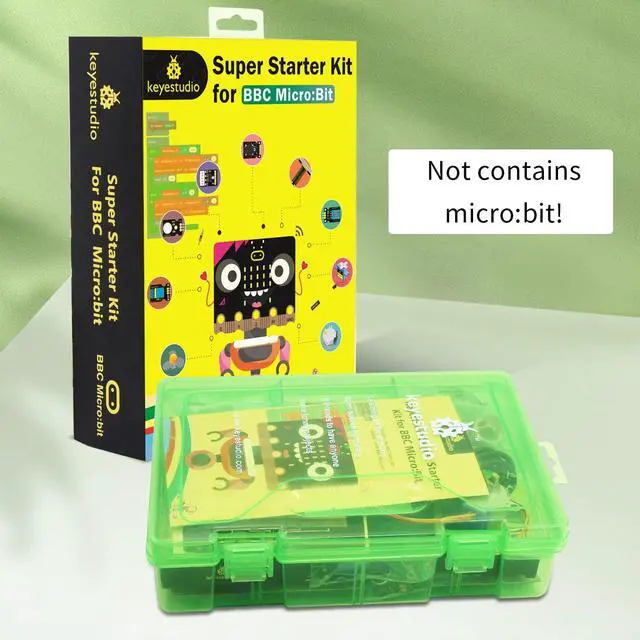 Alt view image 5 of 5 - KEYESTUDIO Super Starter Kit for Microbit V2 V1.5 STEM Learning|Without Micro:bit Board, 40 Lessons Tutorial, with T-Breakout Board, Breadboard, LCD Display etc. Educational Kit for Beginners