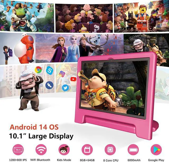 Alt view image 2 of 5 - ITDULCET Kids Tablet, 10 inch Android 14 Tablet for Kids, 8GB RAM 64GB ROM Octa-Core Fast-Charging Battery Toddler Tablets with Shockproof Case, Bluetooth, WiFi, Parental Control, Dual Camera, GPS