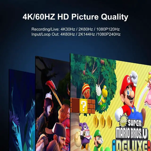 Alt view image 4 of 5 - King Ma Capture Card for Game, 4K HDMI to USB 3.0 Audio Capture Card Device HD Video Capture Card Work with Nintendo Switch PS4 PS5 Xbox Series for TikTok Live Streaming Video Recording