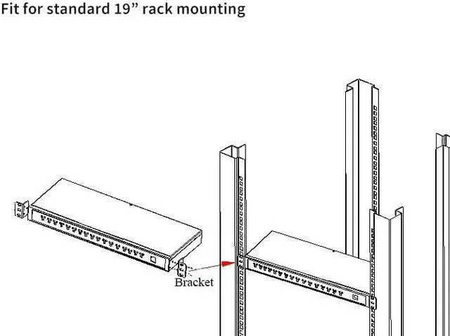 Alt view image 4 of 5 - 1U Rack Mount 8 Port USB VGA KVM Switch with 8 USB VGA Cables - 2048 x 1536 DDC2B, Support Panel Buttons/Hotkeys/OSD Menu/Mouse Switching, Auto Scan, Control up to 8 Computers