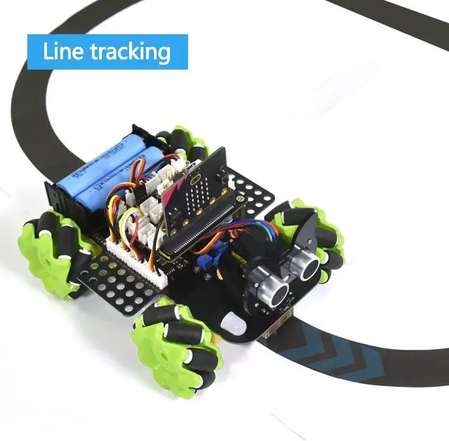 Alt view image 2 of 5 - KEYESTUDIO Microbit V2 Robot Car 4WD Mecanum Robotics Kit for Teens Adults
