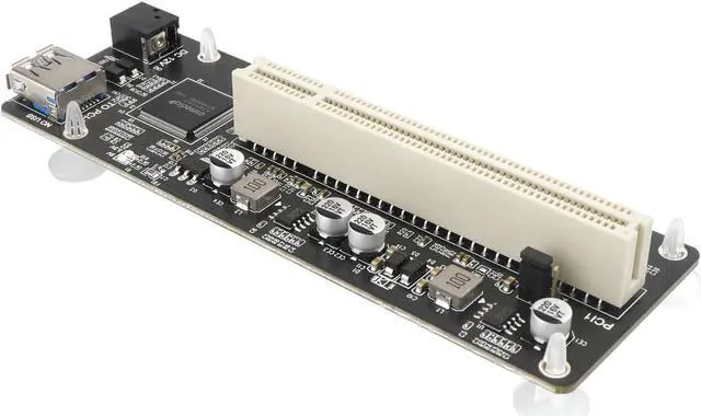 Alt view image 3 of 5 - Trotwei Blue PCIe to PCI Adapter Card,PCI Express x1 to PCI Converter,PCI-e Extender Card for Desktop External Capture Card Sound Card Expansion, LTD18