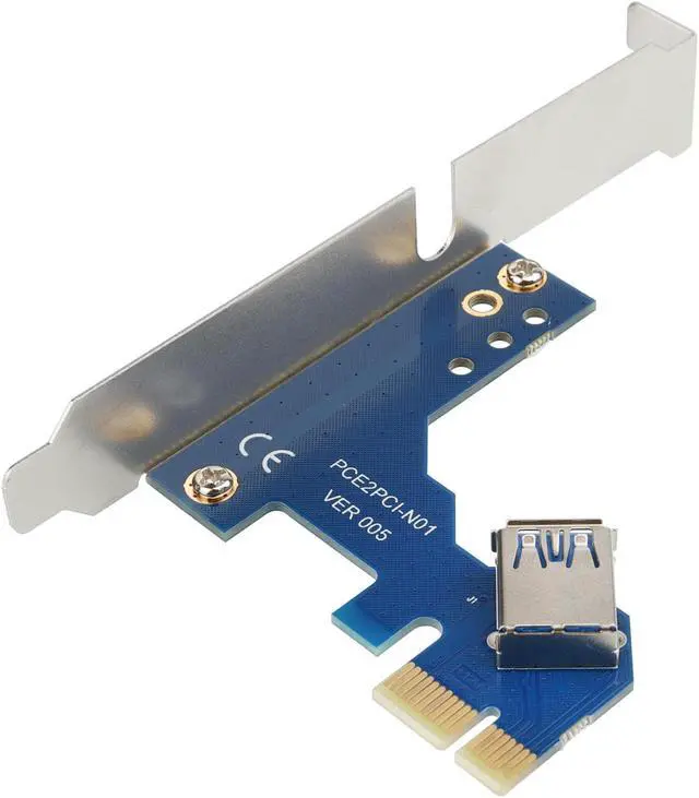 Alt view image 4 of 5 - Trotwei Blue PCIe to PCI Adapter Card,PCI Express x1 to PCI Converter,PCI-e Extender Card for Desktop External Capture Card Sound Card Expansion, LTD18