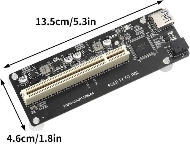 Alt view image 5 of 5 - Trotwei Blue PCIe to PCI Adapter Card,PCI Express x1 to PCI Converter,PCI-e Extender Card for Desktop External Capture Card Sound Card Expansion, LTD18