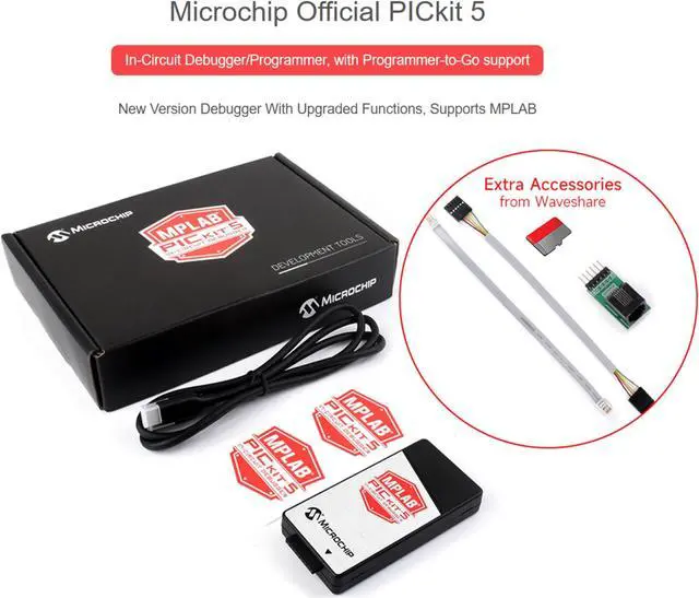 Alt view image 2 of 5 - PICkit 5 in-Circuit Debugger/Programmer, Programmer-to-Go Support, Type-C Port, Supports MPLAB, Card Programmer