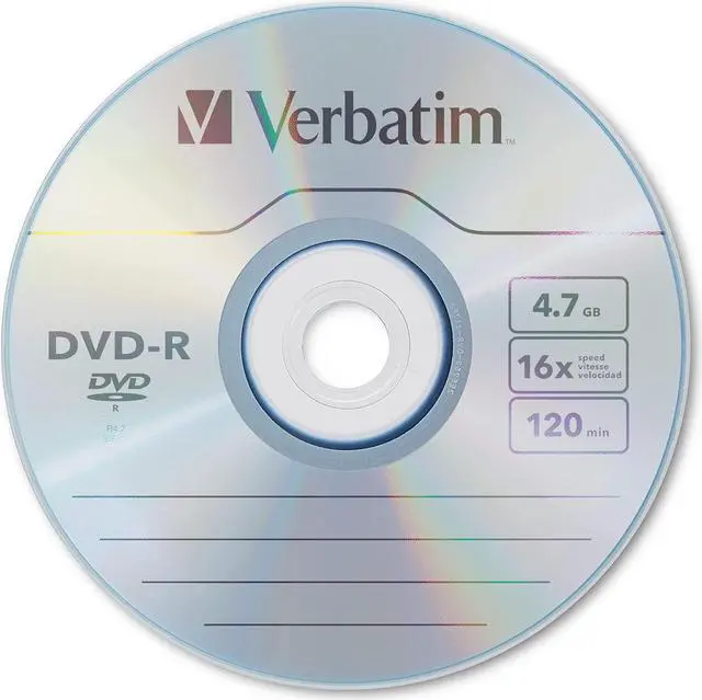 Alt view image 2 of 5 - Verbatim DVD-R Blank Discs AZO Dye 4.7GB 16X Recordable Disc - 100 Pack Spindle Frustration Free Packaging