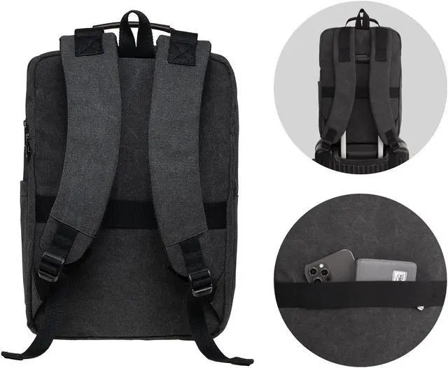 Alt view image 5 of 5 - KAUKKO Large Travel Backpack Set -17.8L Multifunctional Backpack with 15.6-Inch Laptop Compartment, Durable Design, 26.6L Waterproof Carry-on Bag, Flight Approved BLACK