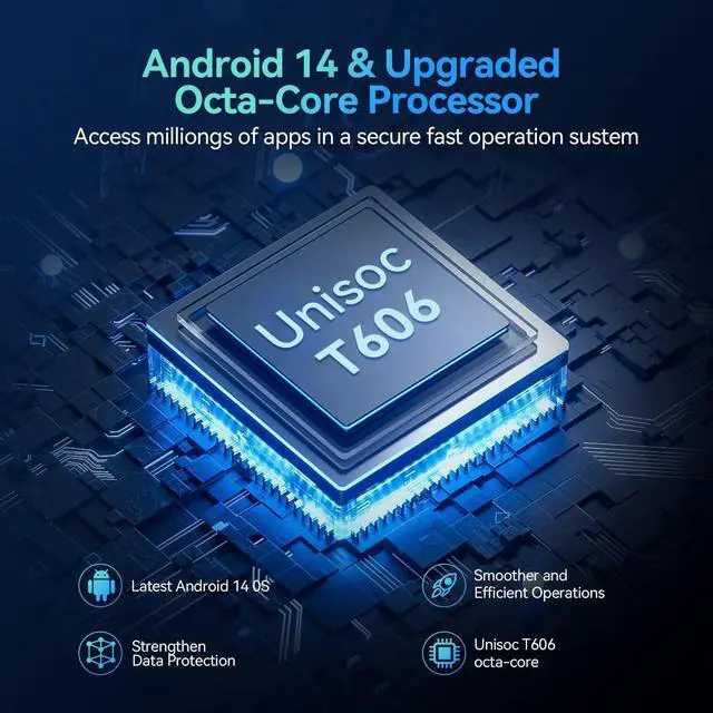 Alt view image 5 of 5 - Tablet 10 inch Android 14 Tablet 2025 Latest Octa-Core Tablet, Dual 4G Cellular Tablet with 128GB+14GB+1TB Expand, 5G WiFi Android Tablet with Keyboard, 8000mAh, GPS, 13+8MP Camera, Full HD Display