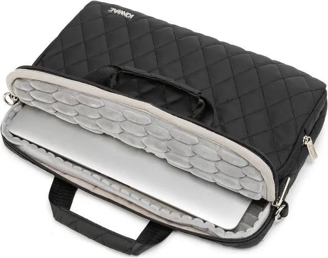 Alt view image 2 of 5 - Kinmac 360 Degree Laptop Bag Full Cushioned Laptop Shoulder Bag For LG Gram 16 inch and 15.6 inch-16 inch Laptop (Black)