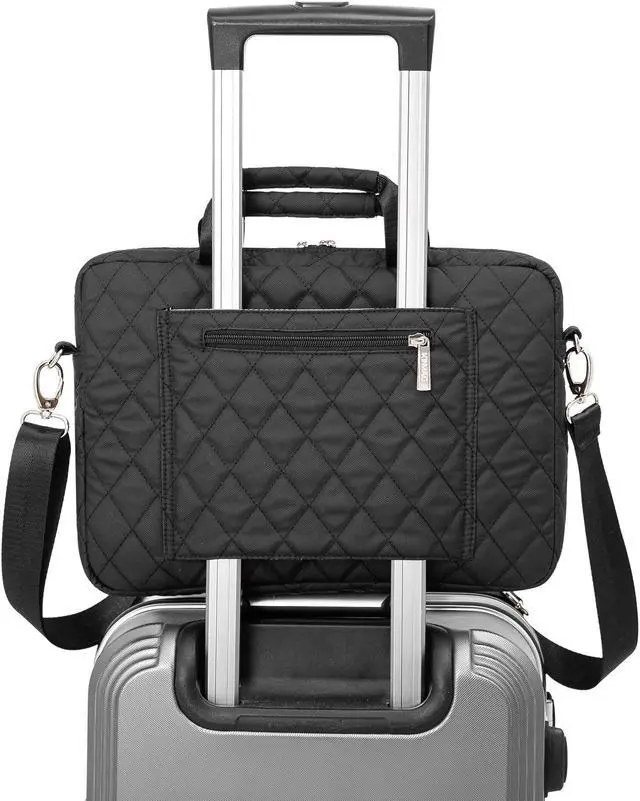 Alt view image 4 of 5 - Kinmac 360 Degree Laptop Bag Full Cushioned Laptop Shoulder Bag For LG Gram 16 inch and 15.6 inch-16 inch Laptop (Black)