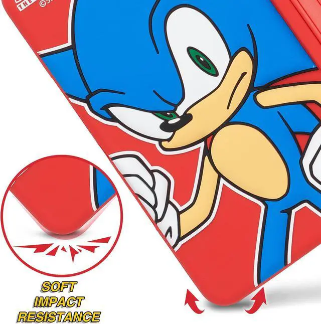 Alt view image 5 of 5 - Sonic Kids Case for iPad - 9th Generation iPad, iPad 8th Generation, iPad 7th Generation Case - 10.2 Case 2019/2020/2021 - Tablet Cover with Stand, Shockproof Silicone Protector