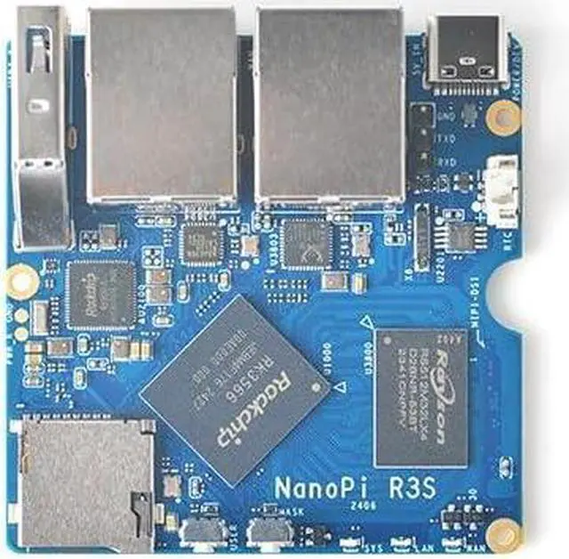 Alt view image 3 of 5 - FriendlyElec NanoPi R3S Mini Router OpenWRT, 2GB LPDDR4X RAM 32GB eMMC, with Dual-Gbps Ethernet for Smart Home Office Gateway IoT NAS Applications, Support Debian Ubuntu OS (2+32GB Bare Board)