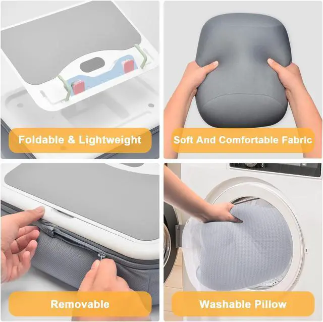 Alt view image 3 of 5 - Lap Beanbag Kindle Pillow Stand with Silicone Pad,Angle Adjustable ipad Holder for Bed,Tablet Pillow with Removable Base,Soft Cushion Pillow Stand Compatible with 4.7-13" Kindle,Phone,Tablet,Gray