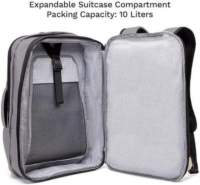 Alt view image 4 of 5 - Knack Small Series 2 Laptop Backpack Fits up to 16 Inch Laptops - Knack Bags Carry-On Backpack, TSA Approved, Expandable Travel Backpacks With 2 Day Outfit Capacity, Alloy Gray