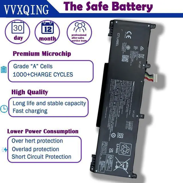 Alt view image 3 of 5 - RH03XL 45Wh Laptop Battery for HP ProBook 430 440 445 450 630 640 650 G8 Series HSTNN-IB9Q HSTNN-OB1T HSTNN-DB0B HSTNN-UB7X M01524-2B1 M01524-AC1 M01524-1D1 11.4V M02027-005 HSTNN-IB9P HSTNN-UB7X