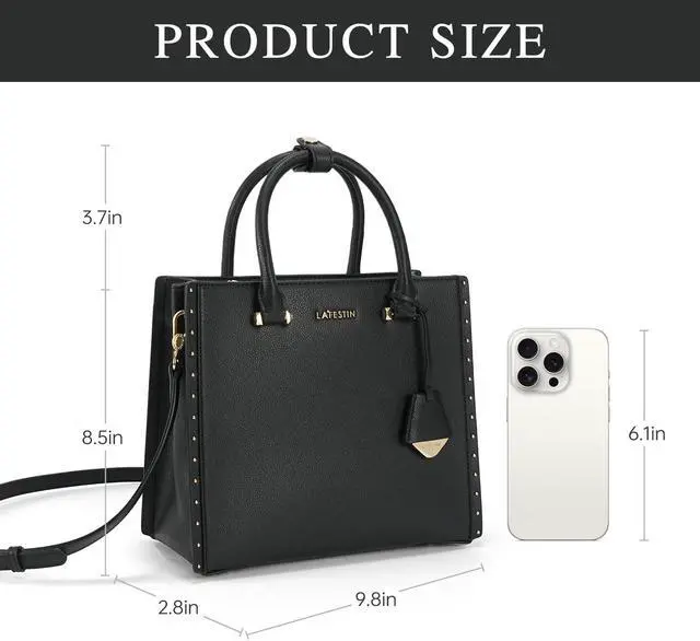 Alt view image 3 of 5 - LA FESTIN Top Handle Bag Work Laptop Tote and Satchel Purse Women's Crossbody Handbags with Strap