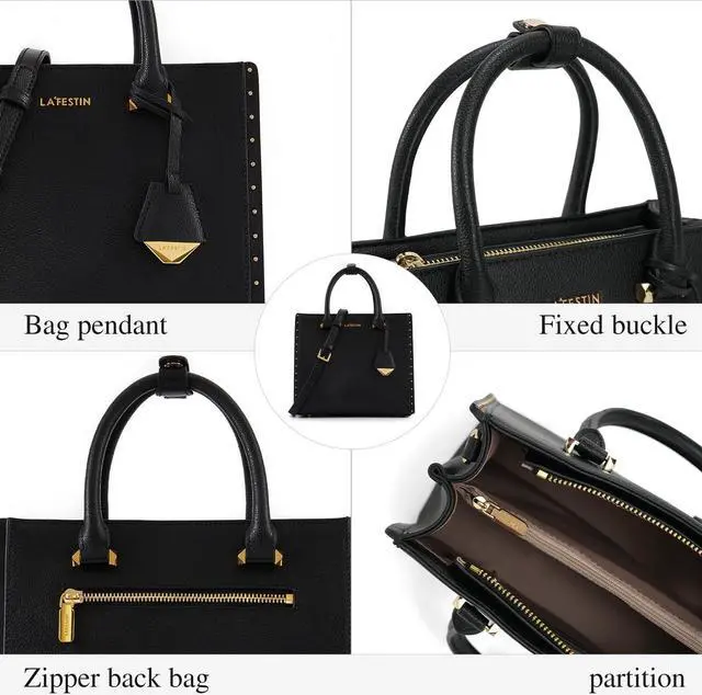 Alt view image 5 of 5 - LA FESTIN Top Handle Bag Work Laptop Tote and Satchel Purse Women's Crossbody Handbags with Strap