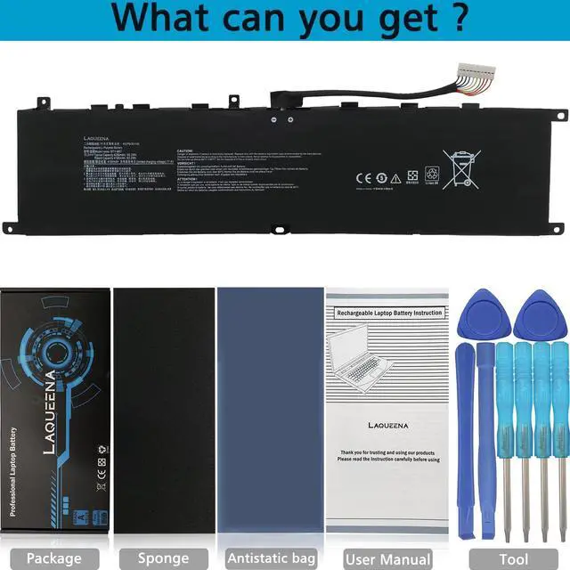 Alt view image 3 of 5 - LAQUEENA BTY-M57 Laptop Battery Compatible with MSI GP76 GP66 Leopard 10UE 10UG 10UH 11UE 11UG 11UH MSI Vector GP66 GP76 12UE 12UG 12UH 12UGS 12UHS 12UGSO 12UHSO 12UEO GP66HX GP76HX 12UGS 12UHS