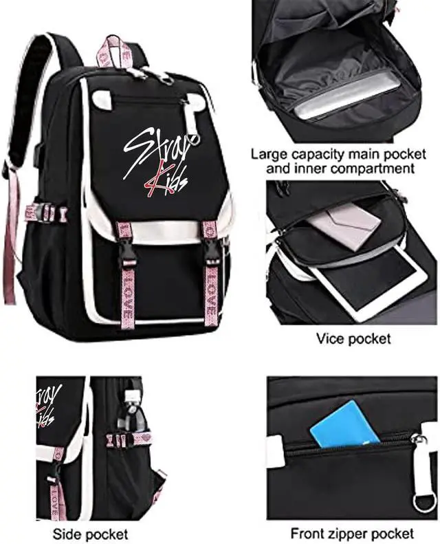 Alt view image 4 of 5 - Casual Backpack Laptop Backpack, Women 15.6 Inches College Laptop Bag Travel Outdoor Daypack Bags Vintage Daypacks for Women 11.8 in * 8.26 in * 17.3 in (HFR07)