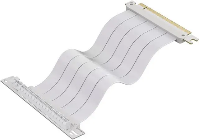 Main image of PCI-E 4.0 Riser Cable, PCIe 4.0 X16 High Speed Flexible GPU Riser Cable with PCI Express Port for GPU Extension Card, Length 25cm (White)